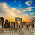 عکس از غروب تخت جمشید
