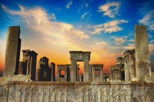 عکس از غروب تخت جمشید